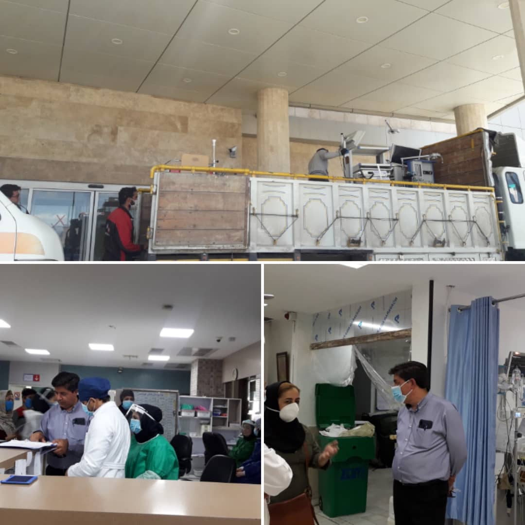 بازدید مدیر پرستاری از روند انتقال بیماران به بیمارستان امام حسن(ع)